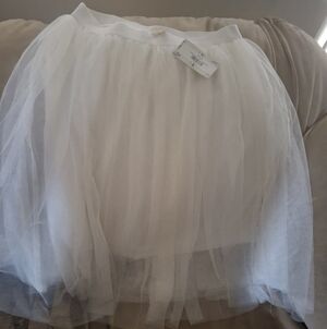 White Tulle Women's Skirt - Elegant Layered A-Line
